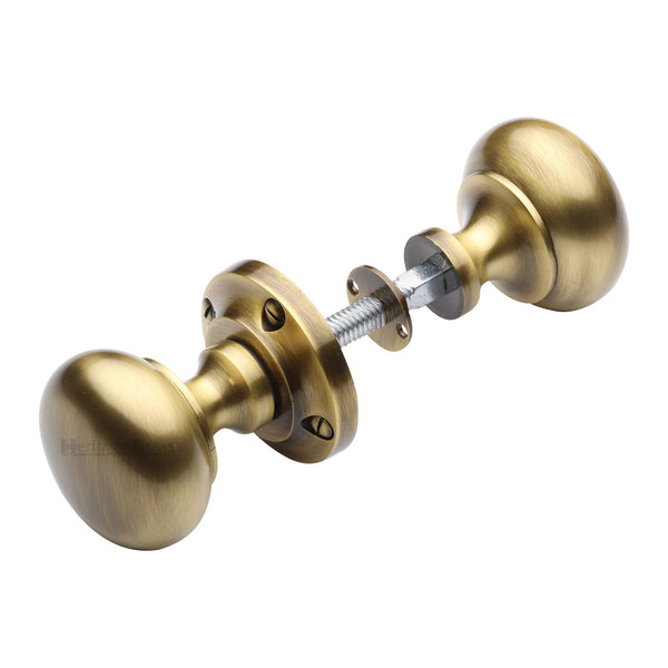 Heritage Brass Victoria Rim Knob Antique finish&nbsp;(Suitable with Rim Locks only)
 - RIM V980-AT - Choice Handles