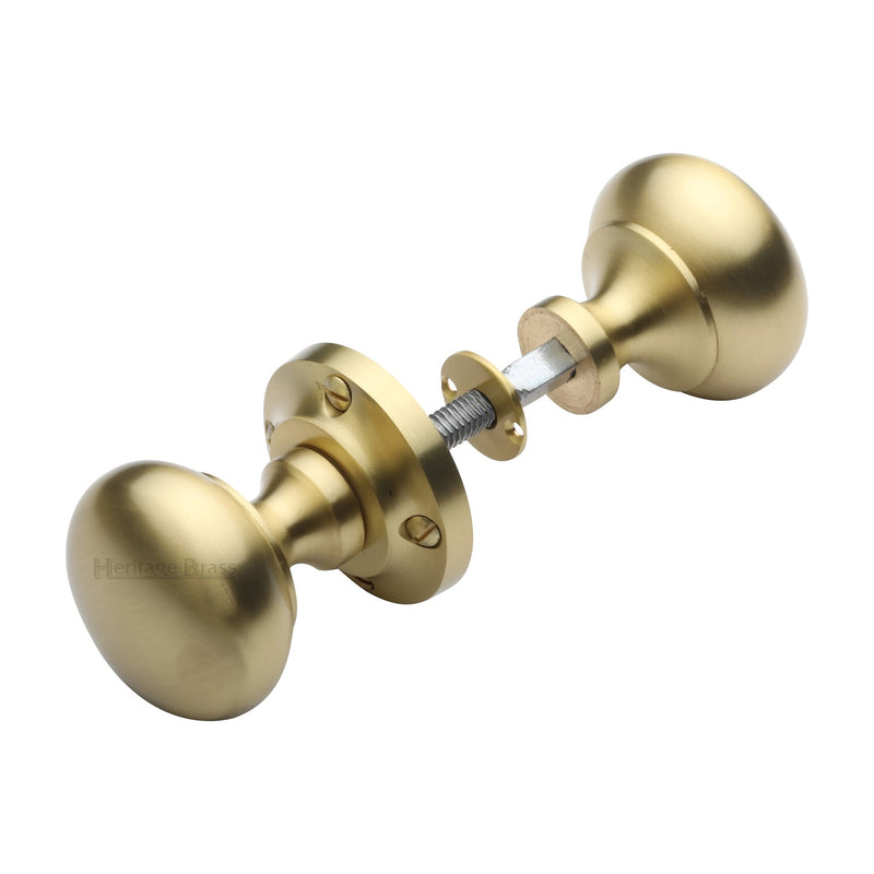 Heritage Brass Victoria Rim Knob Satin Brass finish&nbsp;(Suitable with Rim Locks only)
 - RIM V980-SB - Choice Handles