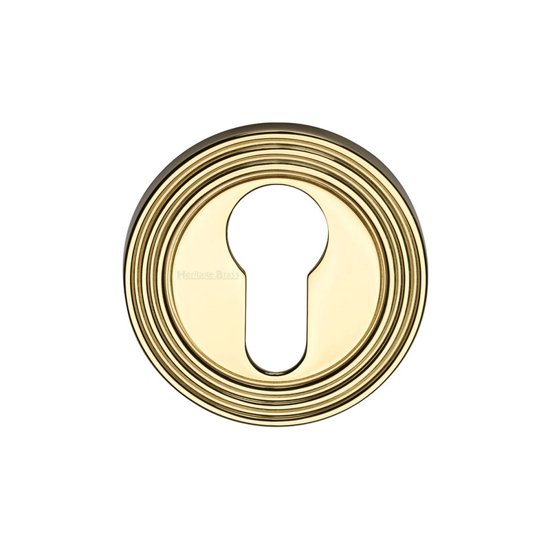 Heritage Brass Euro Profile Cylinder Escutcheon Polished Brass finish
 - RR4020-PB - Choice Handles