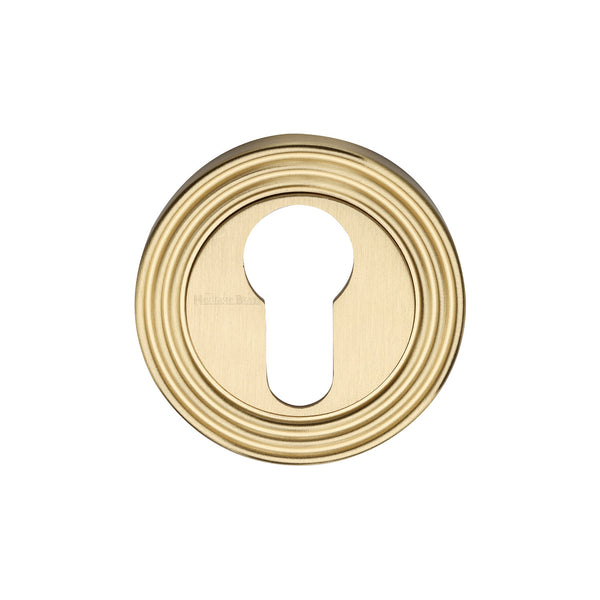 Heritage Brass Euro Profile Cylinder Escutcheon Satin Brass finish
 - RR4020-SB - Choice Handles