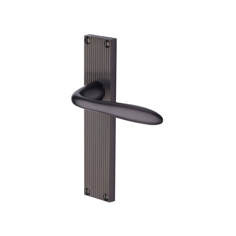 Heritage Brass Sutton Reeded Lever Latch Matt Bronze finishUK Design Registration Number 6234524 - RR5010-MB - Choice Handles