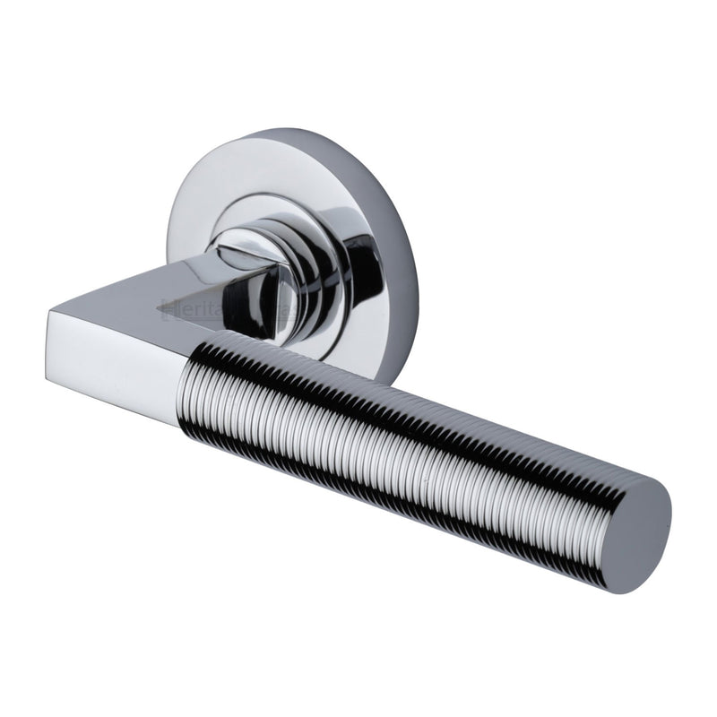 Heritage Brass Door Handle Lever on Rose Spectral Design Polished Chrome Finish
 - RS2261-PC - Choice Handles