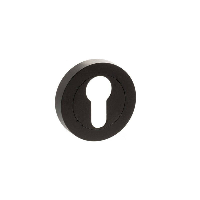 STATUS Euro Escutcheons on Round Rose - Urban Dark Bronze - S2ESCERUDB