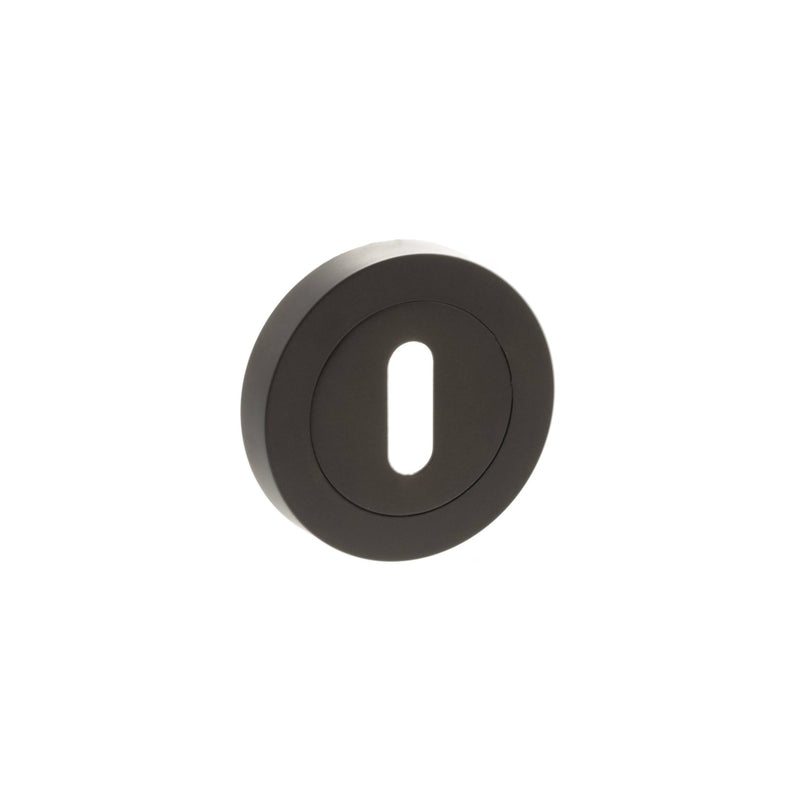 STATUS Key Escutcheons on Round Rose - Urban Dark Bronze - S2ESCKRUDB