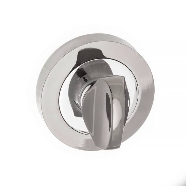 Mediterranean WC Turn and Release on Round Rose - Satin Chrome/Polished Chrome - MWCSCPC