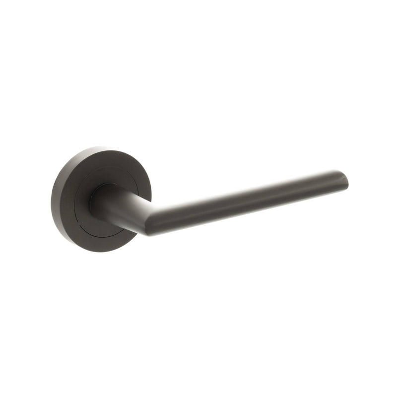 STATUS Alabama Lever Door Handle on Round Rose - Urban Dark Bronze - S43RUDB