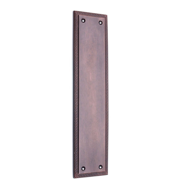 Spira Brass - Georgian Finger Plate 285mm  - Aged Bronze - SB2213ABZ - Choice Handles