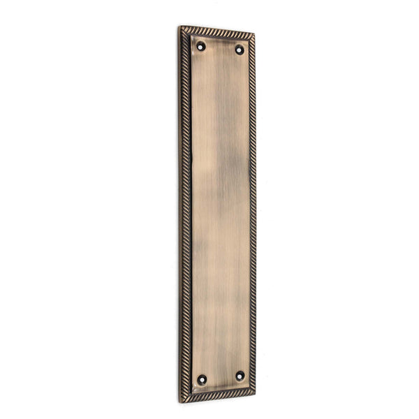 Spira Brass - Georgian Finger Plate 285mm  - Antique Brass - SB2213ANT - Choice Handles