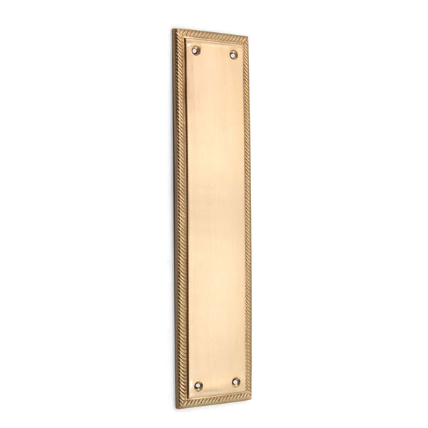 Spira Brass - Georgian Finger Plate 285mm  - Satin Brass - SB2213SB - Choice Handles