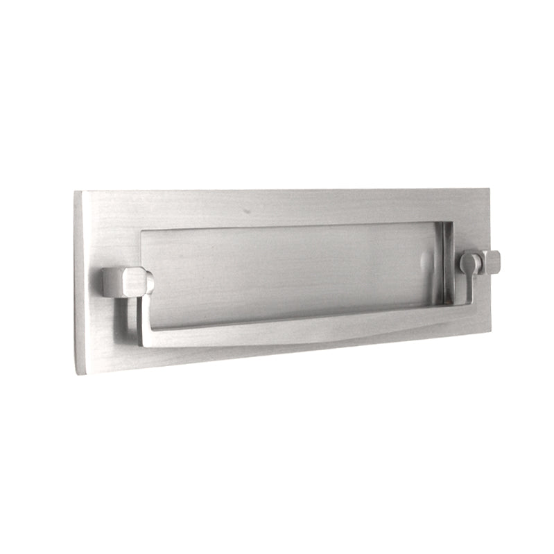 Spira Brass - Regency Knocker Postal Plate 250mm  - Satin Chrome - SB5107SC - Choice Handles