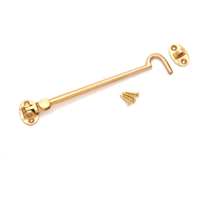 Spira Brass - Silent Cabin Hook 8" -  200mm  - Polished Brass - SB8114PB - Choice Handles