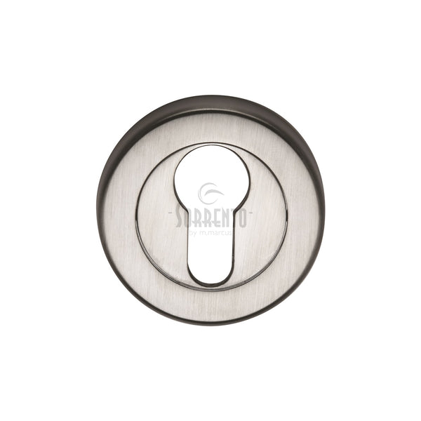 Sorrento Euro Profile Cylinder Escutcheon Satin Chrome finish - SC-0192-SC - Choice Handles