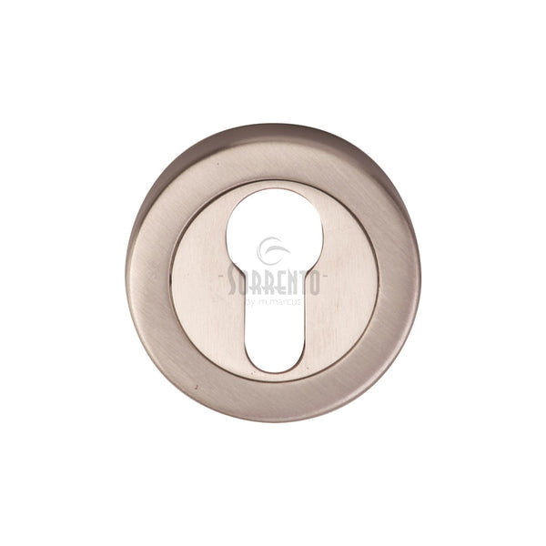 Sorrento Euro Profile Cylinder Escutcheon Satin Nickel finish - SC-0192-SN - Choice Handles