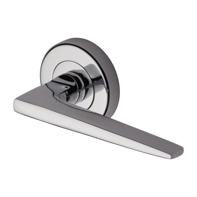 Sorrento Door Handle Lever Latch on Round Rose Swift Design Polished Chrome finish - SC-3450-PC - Choice Handles