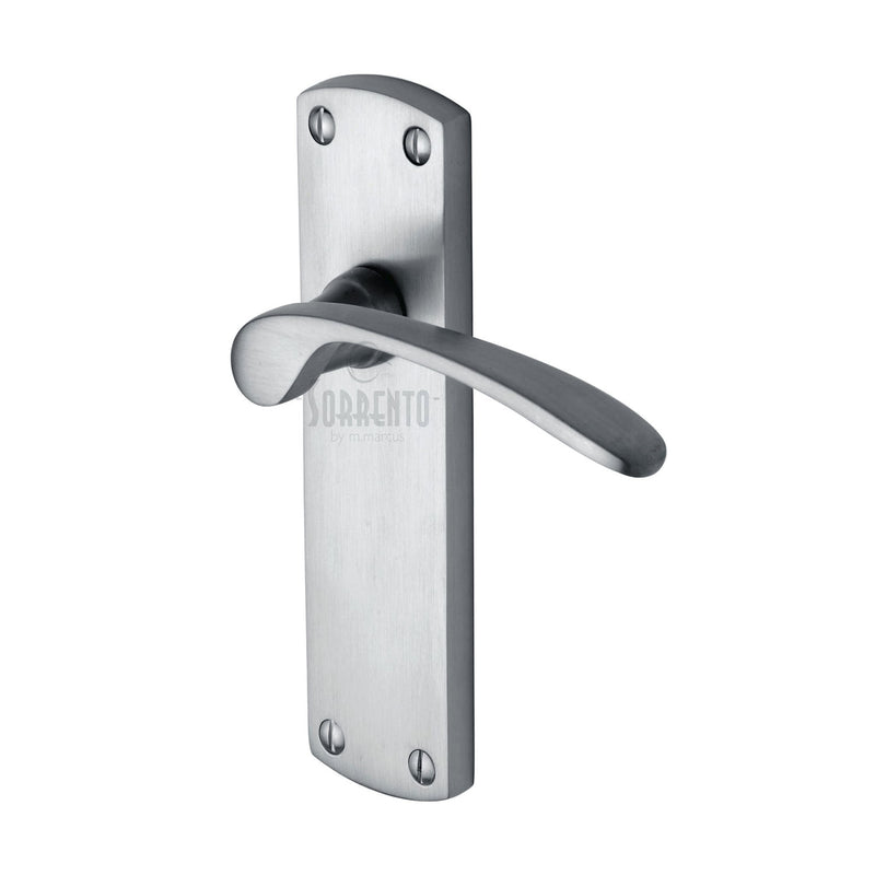 Sorrento Door Handle Lever Latch Luca Design Satin Chrome finish
 - SC-410-SC - Choice Handles