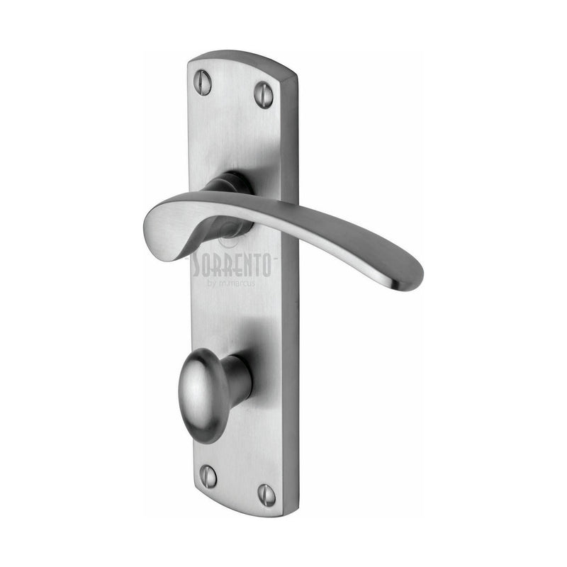 Sorrento Door Handle for Bathroom Luca Design Satin Chrome finish
 - SC-420-SC - Choice Handles