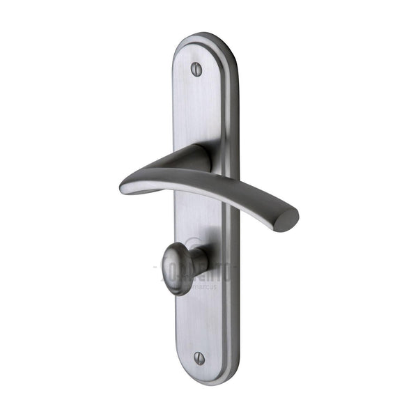 Sorrento Door Handle for Bathroom Tosca Design Satin Chrome finish - SC-4330-SC - Choice Handles