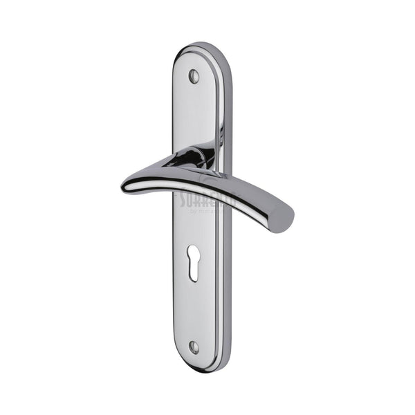 Sorrento Door Handle Lever Lock Tosca Design Polished Chrome finish - SC-4350-PC - Choice Handles