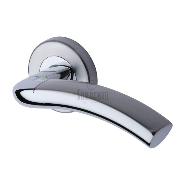 Sorrento Door Handle Lever Latch on Round Rose Como Design Apollo finish - SC-4582-AP - Choice Handles