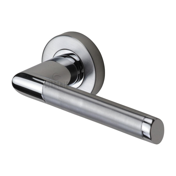 Sorrento Door Handle Lever Latch on Round Rose Mercury Design Apollo finish - SC-4692-AP - Choice Handles