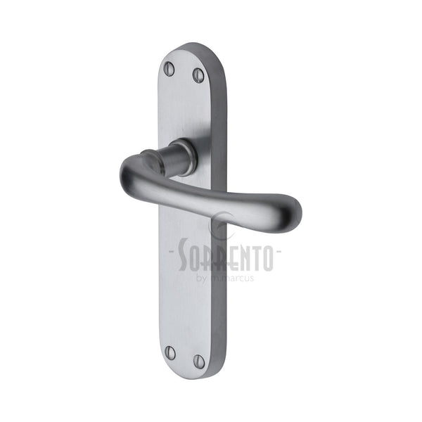 Sorrento Door Handle Lever Latch Donna Design Satin Chrome finish - SC-6360-SC - Choice Handles