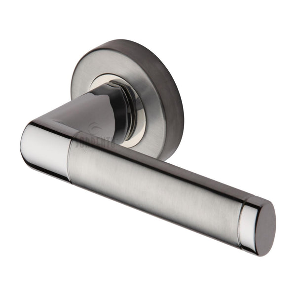 Sorrento Door Handle Lever Latch on Round Rose Milan Design Apollo finish - SC-6420-AP - Choice Handles