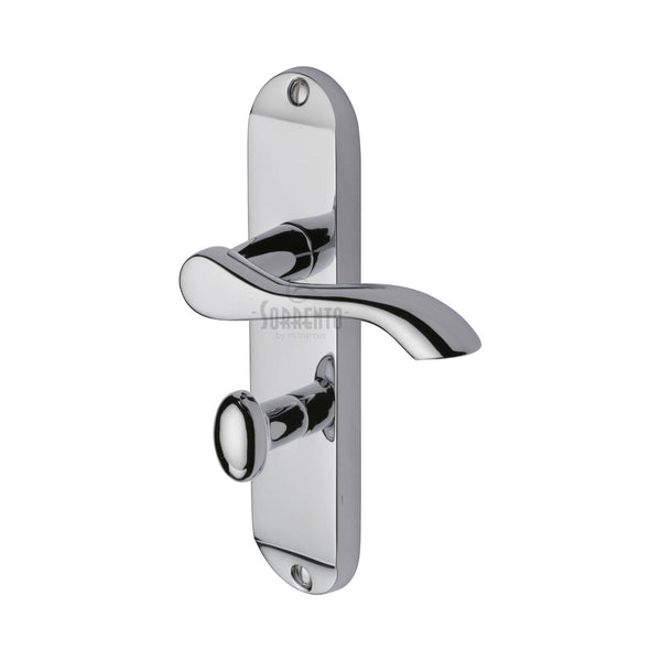 Sorrento Door Handle for Bathroom Aurora Design Polished Chrome finish - SC-7330-PC - Choice Handles