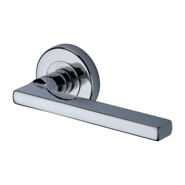 Sorrento Door Handle Lever Latch Vector Design Polished Chrome finish - SC-7580-PC - Choice Handles