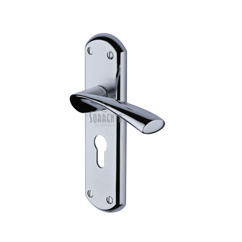 Sorrento Door Handle Euro Profile Plate Atlanta Design Apollo finish
 - SC-7648-AP - Choice Handles