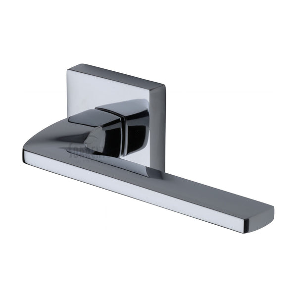 Sorrento Door Handle Lever Latch on Square Rose Indigo Design Polished Chrome finish
 - SC-CSQ5062-PC - Choice Handles