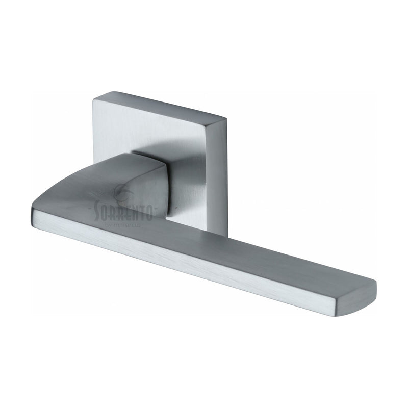 Sorrento Door Handle Lever Latch on Square Rose Indigo Design Satin Chrome finish
 - SC-CSQ5062-SC - Choice Handles