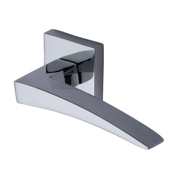 Sorrento Door Handle Lever Latch on Round Rose Valiant Design Polished Chrome finish
 - SC-CSQ5400-PC - Choice Handles