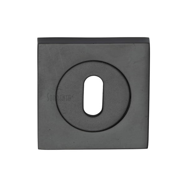 Sorrento Keyhole Escutcheon Square Matt Black finish - SC-SQ0191-BLK - Choice Handles