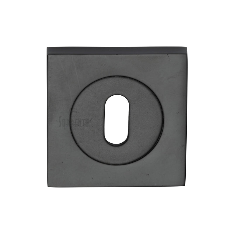 Sorrento Keyhole Escutcheon Square Matt Black finish - SC-SQ0191-BLK - Choice Handles