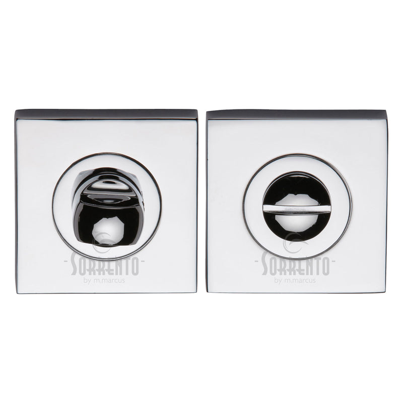 Sorrento Thumbturn & Emergency Release  for Bathroom & Bedroom Doors  Polished Chrome finish - SC-SQ0195-PC - Choice Handles