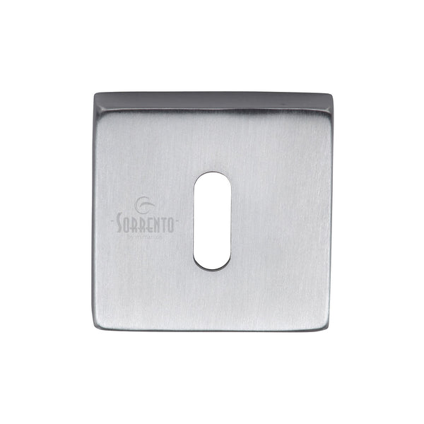 Sorrento Concealed Square Keyhole Escutcheon Satin Chrome finish
 - SC-SQ5002-SC - Choice Handles