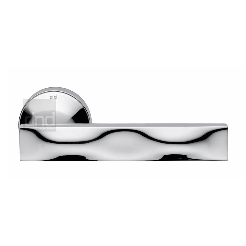 Sike Door Handle on Round Rose Polished Chrome
 - SK14-PC - Choice Handles