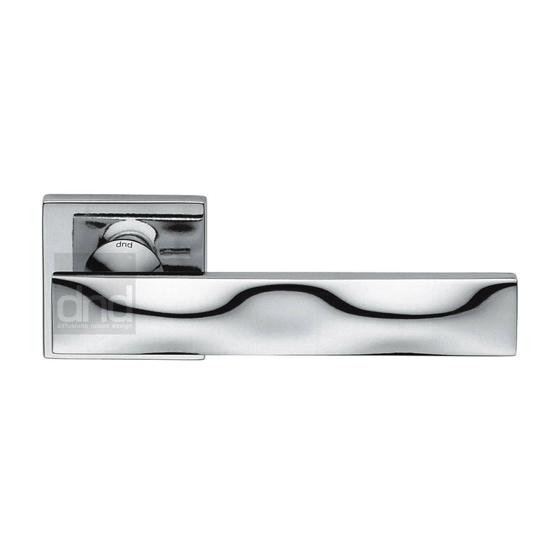 SIKE Door Handle on Square Rose Polished Chrome
 - SK18-PC - Choice Handles