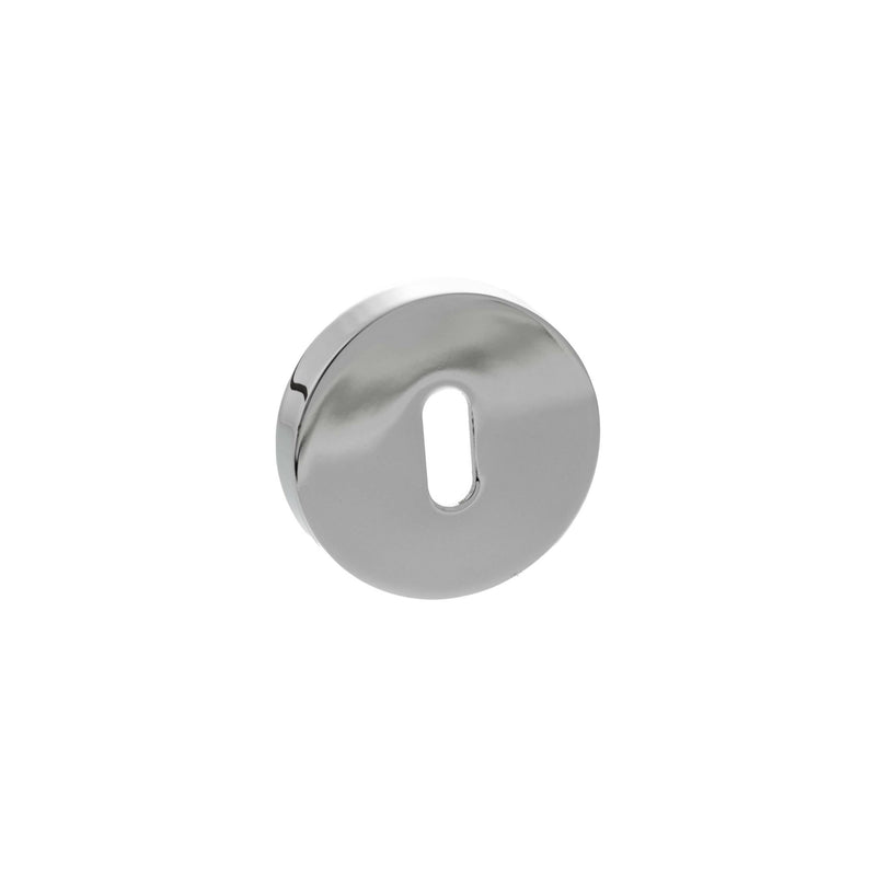 Senza Pari Key Escutcheons on Round Rose - Polished Chrome - SPROESCKPC