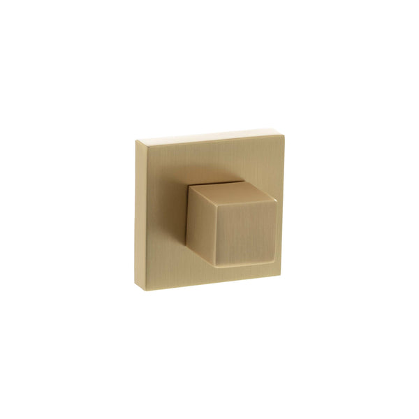 Senza Pari WC Turn and Release on Minimal Square Rose - Satin Brass - SPWCSB