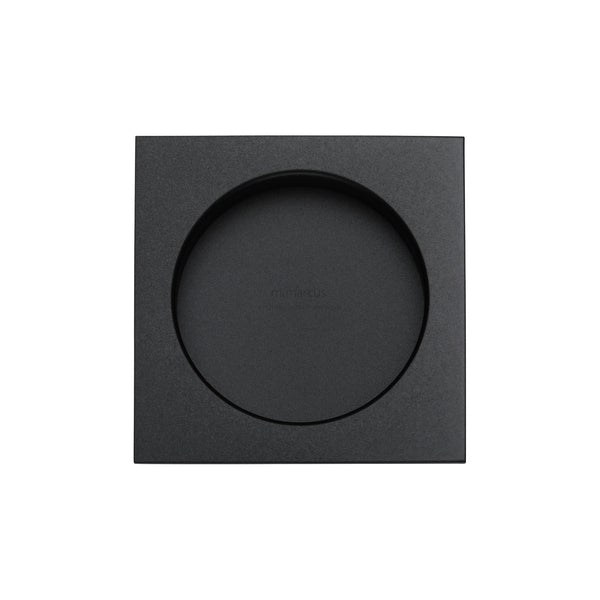 Sliding Square Flush Pull Pair Black Finish - SQ2327-BLK