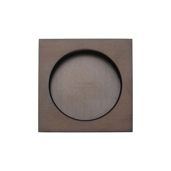 Sliding Square Flush Pull Pair Matt Bronze - SQ2327-MB