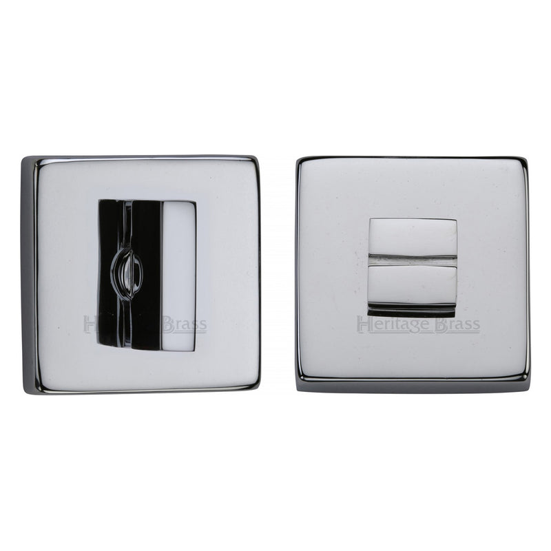 Heritage Brass Thumbturn & Emergency Release SQ4035 Design Polished Chrome Finish - SQ4035-PC - Choice Handles