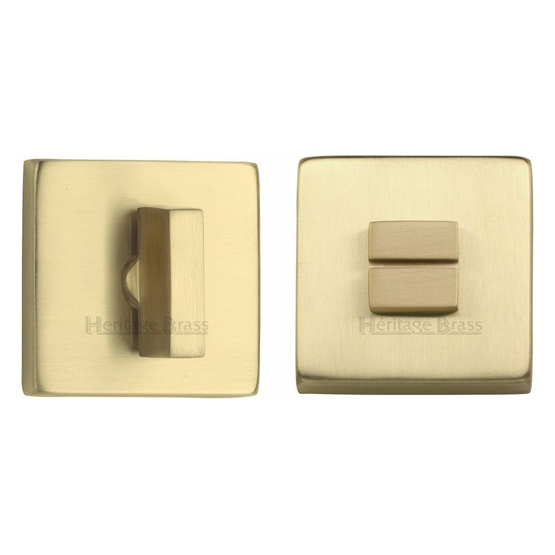 Heritage Brass Thumbturn & Emergency Release SQ4035 Design Satin Brass Finish - SQ4035-SB - Choice Handles