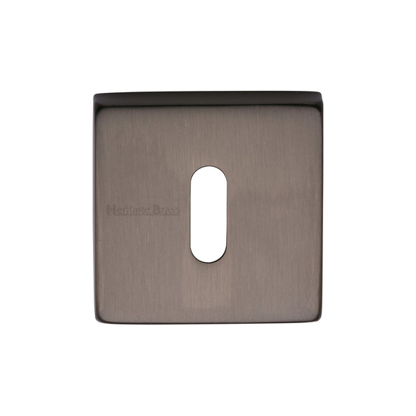 Heritage Brass Key Escutcheon Square Matt Bronze finish - SQ5002-MB - Choice Handles