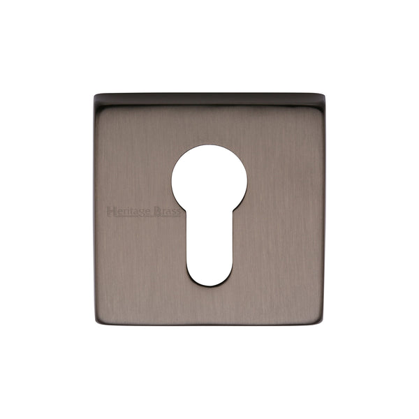 Heritage Brass Euro Profile Cylinder Escutcheon Matt Bronze finish - SQ5004-MB - Choice Handles