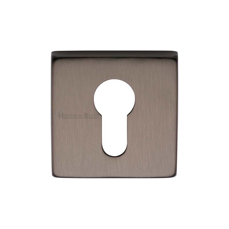 Heritage Brass Euro Profile Cylinder Escutcheon Matt Bronze finish - SQ5004-MB - Choice Handles