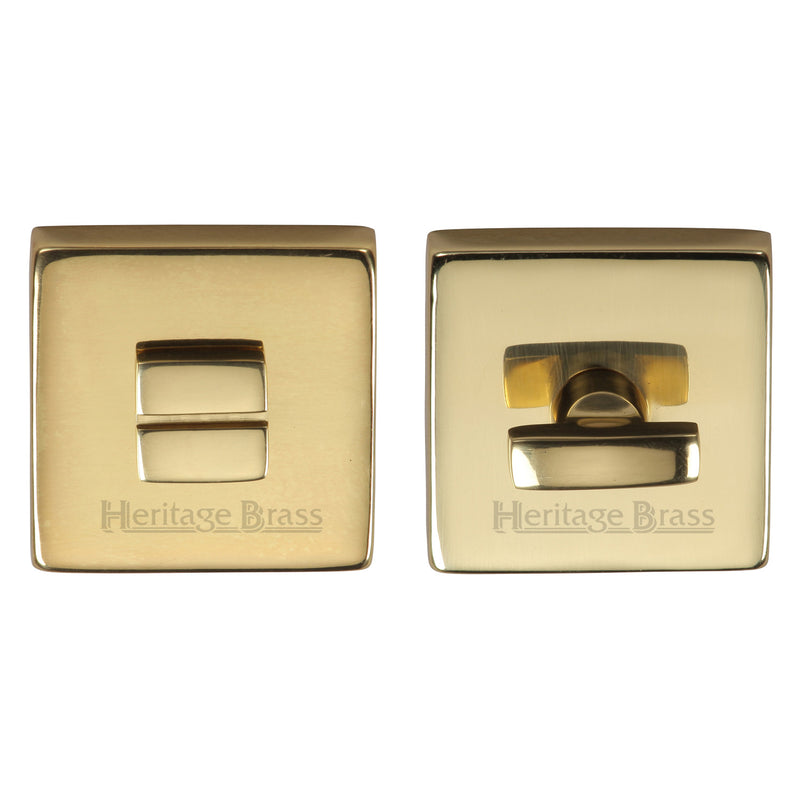 Heritage Brass Thumbturn & Emergency Release Square Design Polished Brass Finish - SQ5040-PB - Choice Handles