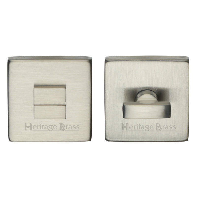 Heritage Brass Thumbturn & Emergency Release Square Design Satin Nickel Finish - SQ5040-SN - Choice Handles