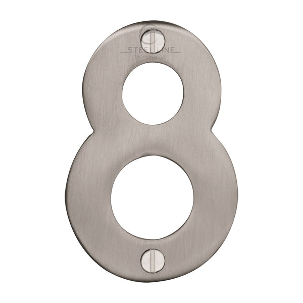 Steel Line Numeral 8 - 3" Steel Line - SS-1560 8-S - Choice Handles